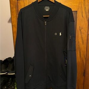 Polo by Ralph Lauren Men's Dark Blue Zip-Up Jacket.